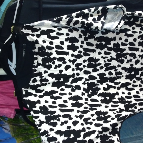 Michael Kors women's black and white cold shoulder short sleeves top Sz small - Picture 13 of 17